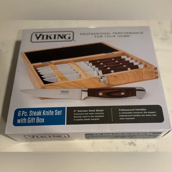 Viking 6 Pc Steak Knife Set NEW